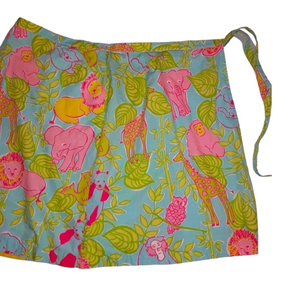 LILLY PULITZER San Diego Zoo Print Wrap Skirt Size 2 -- ADORABLE!!! - Picture 4 of 10